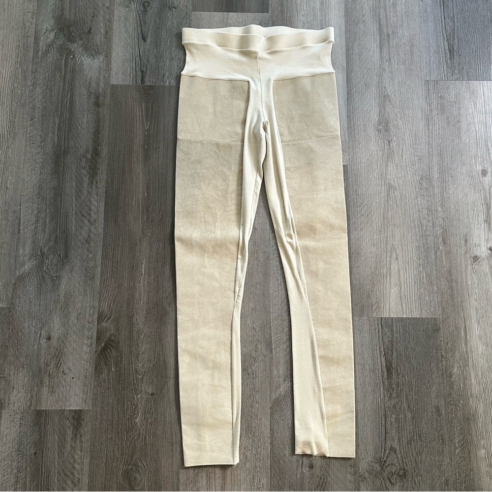 Rozae nichols ivory leather leggings medium